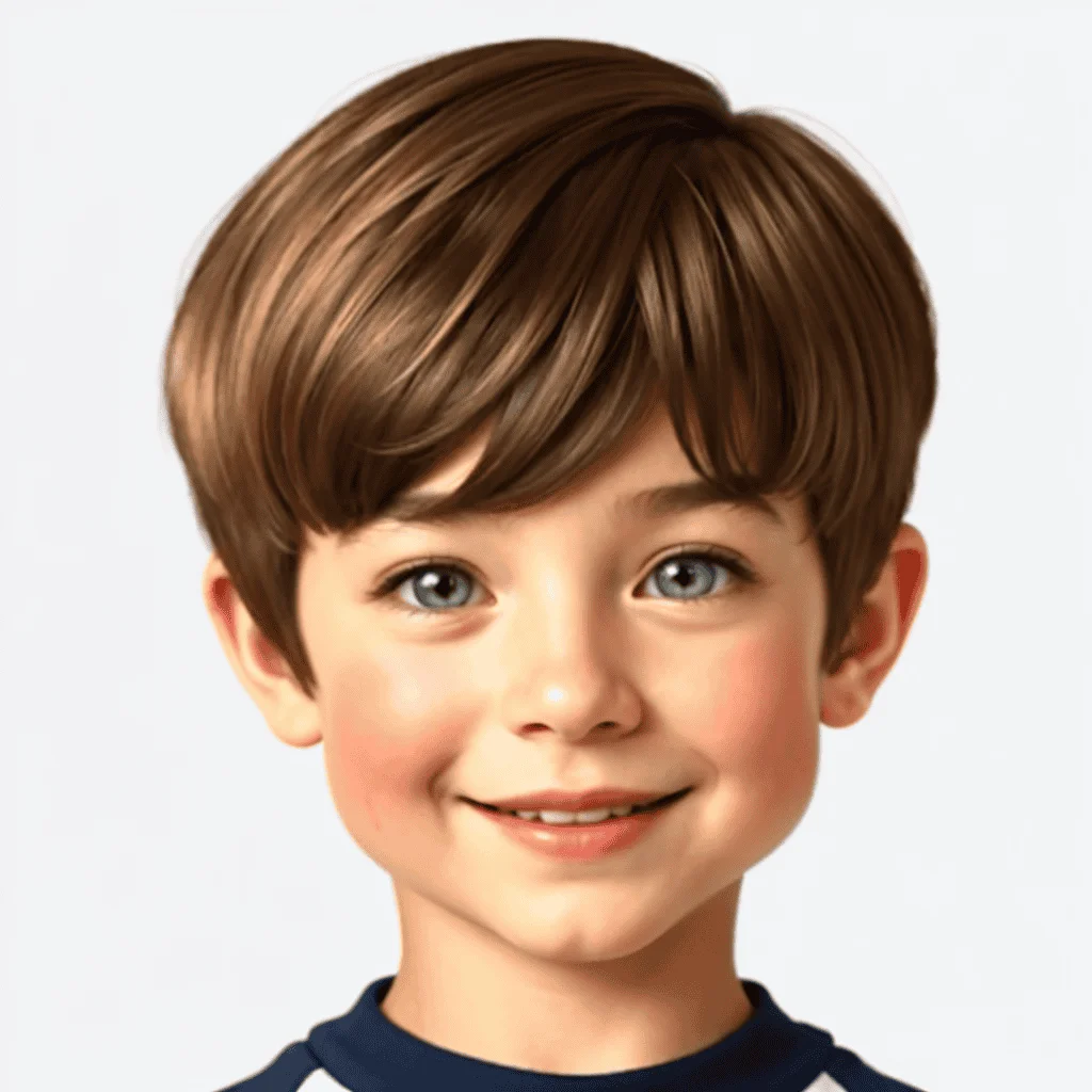 Medium-Length Hair with Bangs Baby boy haircuts