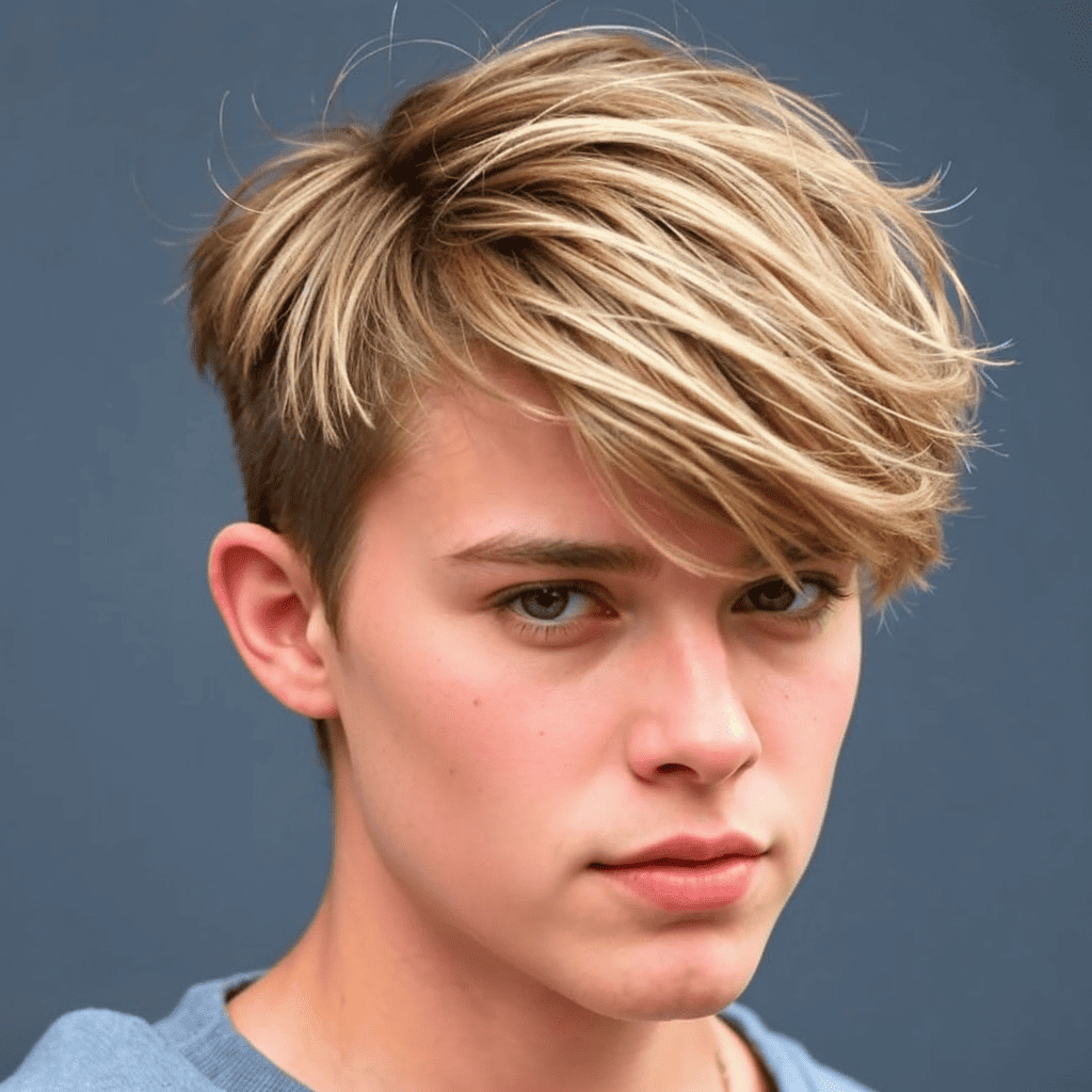 Messy Fringe Celebrity hairstyle for teenage boys Celebrity Hairstyles and Haircuts For Teenage Boys