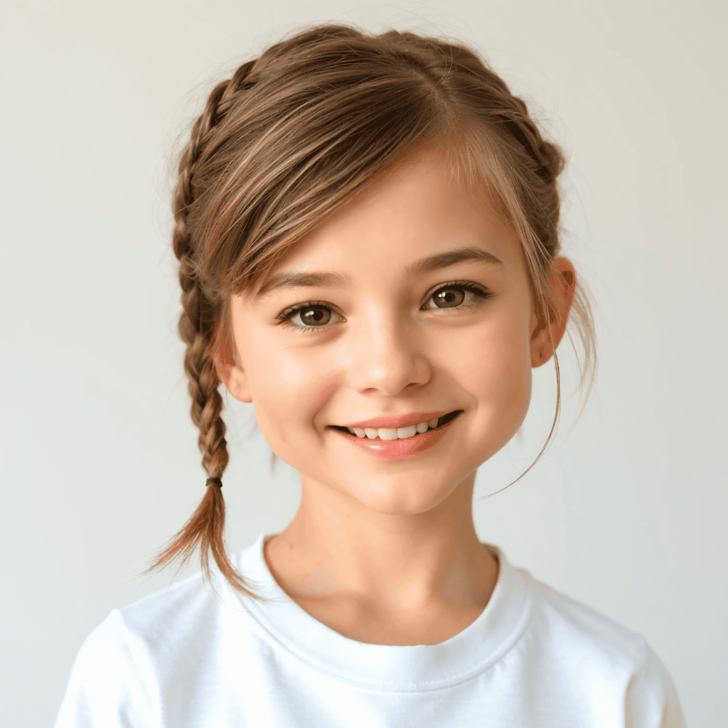Messy Short Braid Hairstyle for Girls Short Hairstyles and Haircuts for Girls