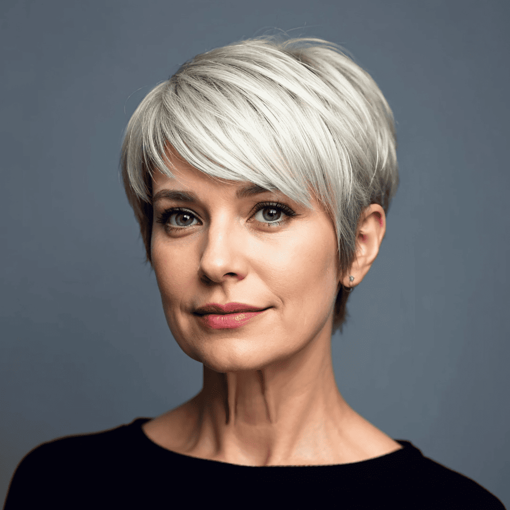 Pixie Cut With Feathered Baby Bangs Choppy pixie cuts