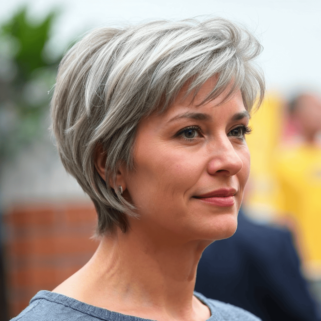 Pixie With Fringed Wispy Bangs Choppy pixie cuts