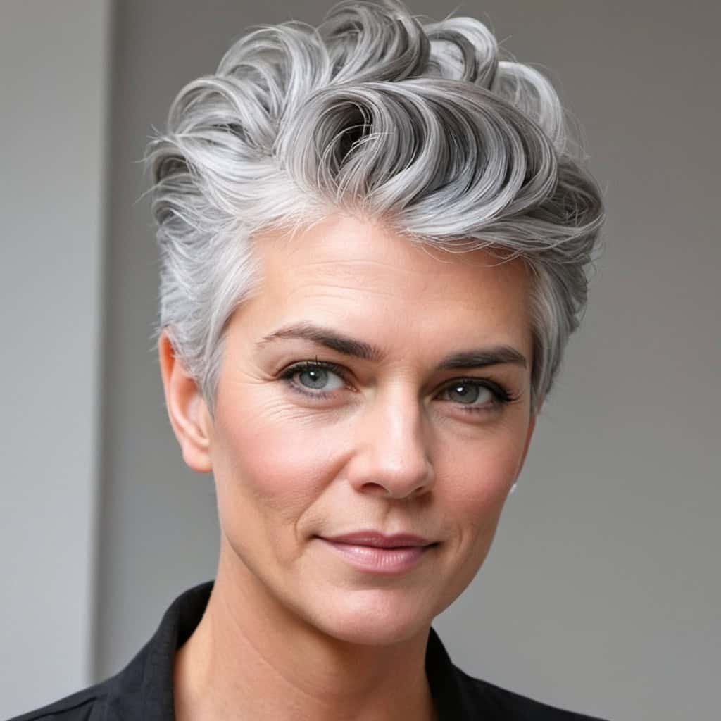 Pompadour For Gray Hair Gray hair hairstyles