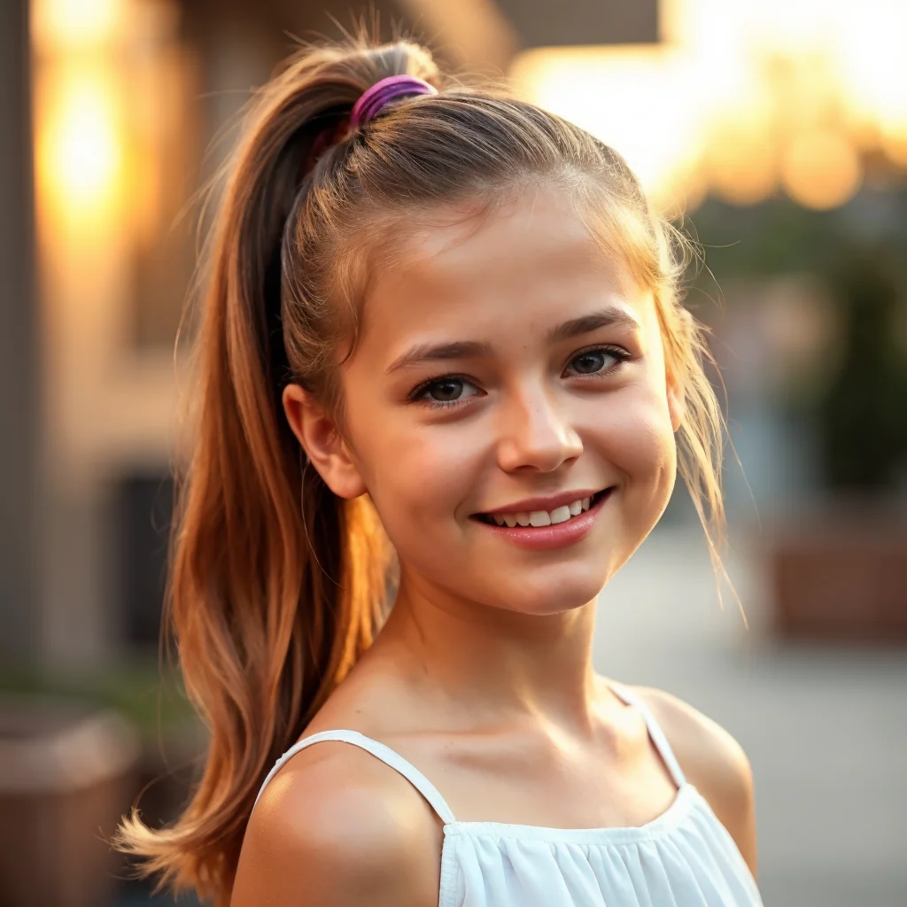 Pony Style for the Evening Hairstyles for Little Girls