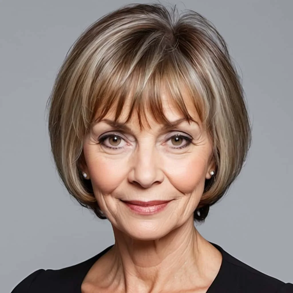 Short Bob with Wispy Bangs Classy Short Hairstyles