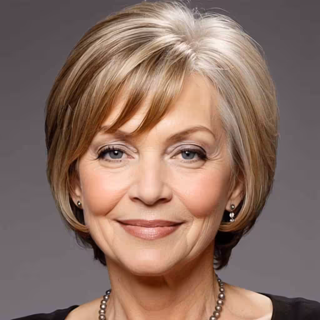 Short Layered Bob Hairstyles and Haircuts for Women Over 60