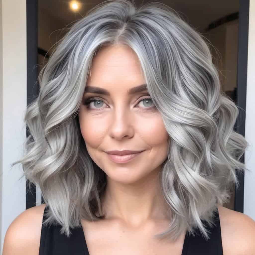 Silver Balayage Gray hair hairstyles
