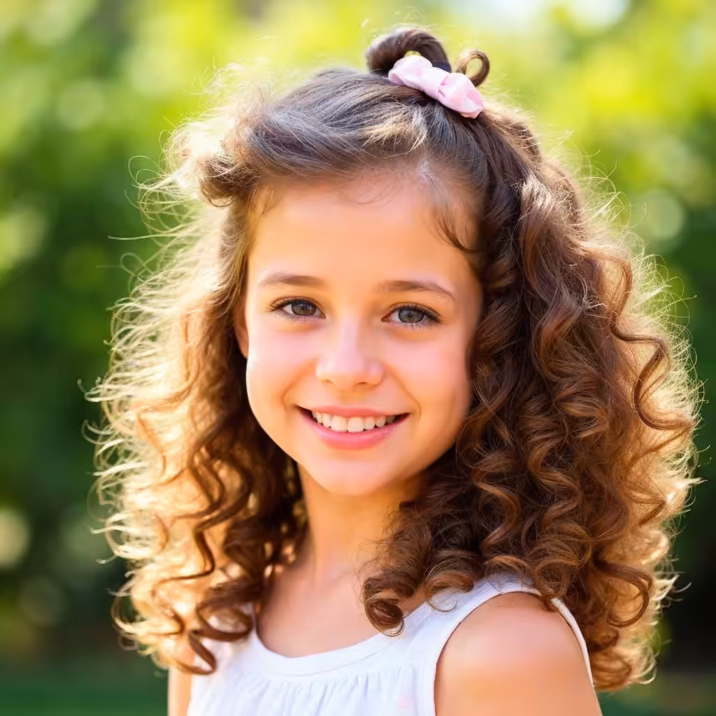Simple Idea for Curly Hair Hairstyles for Little Girls