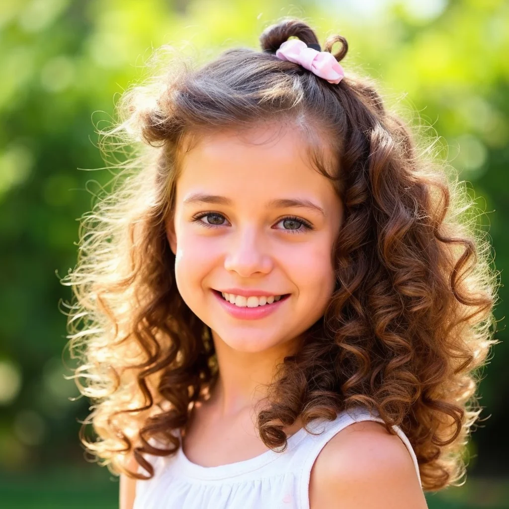 Simple Idea for Curly Hair Hairstyles for Little Girls