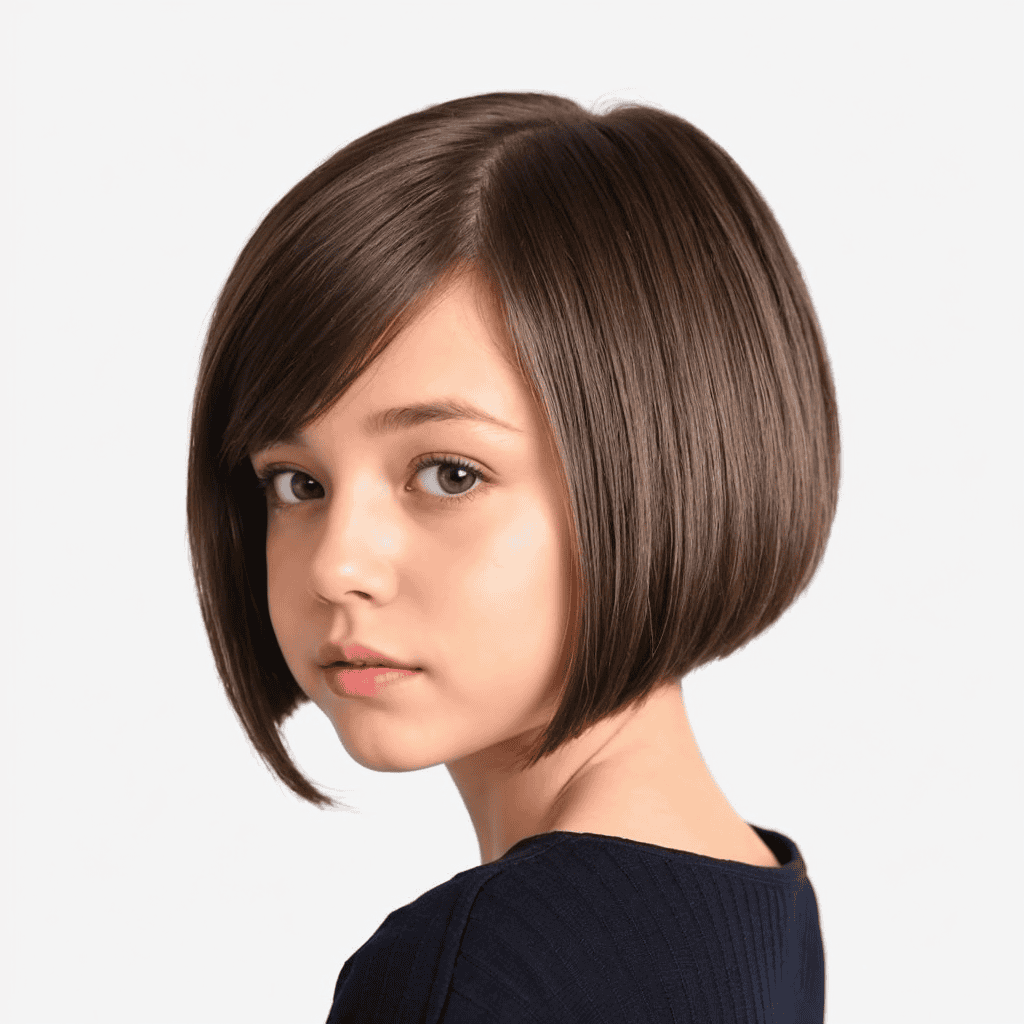 Sleeked Back Bob for Girls Short Hairstyles and Haircuts for Girls