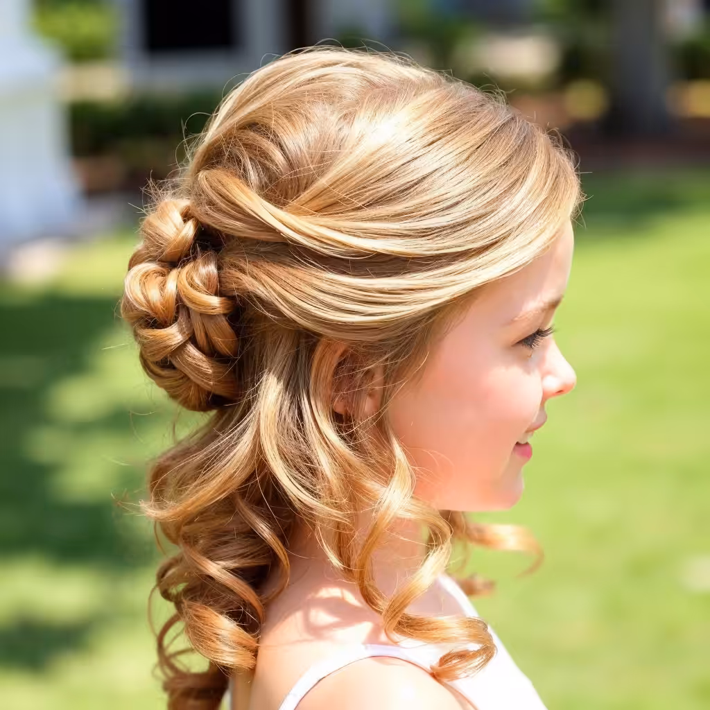 Special Occasion Half Updo Hairstyles for Little Girls