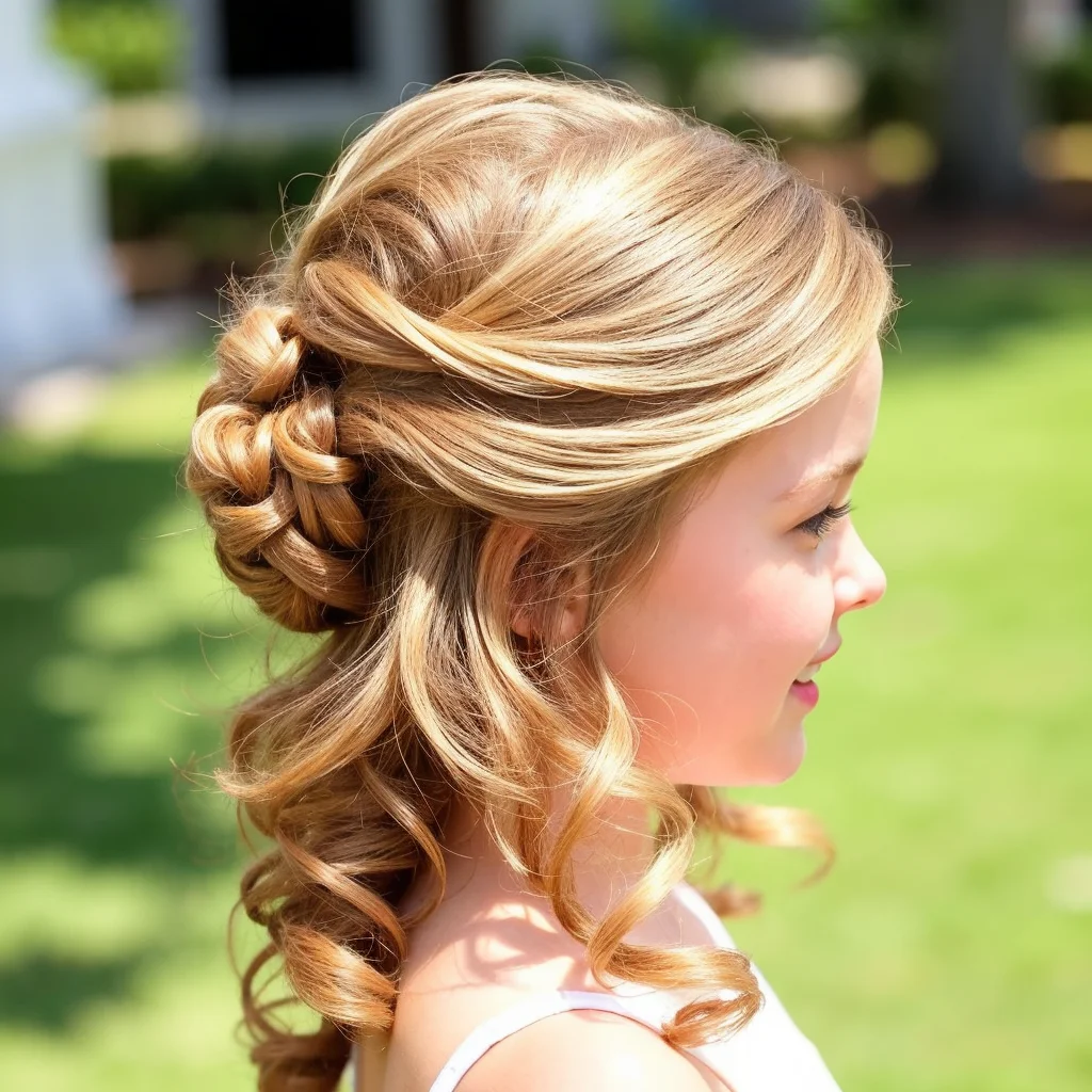 Special Occasion Half Updo Hairstyles for Little Girls