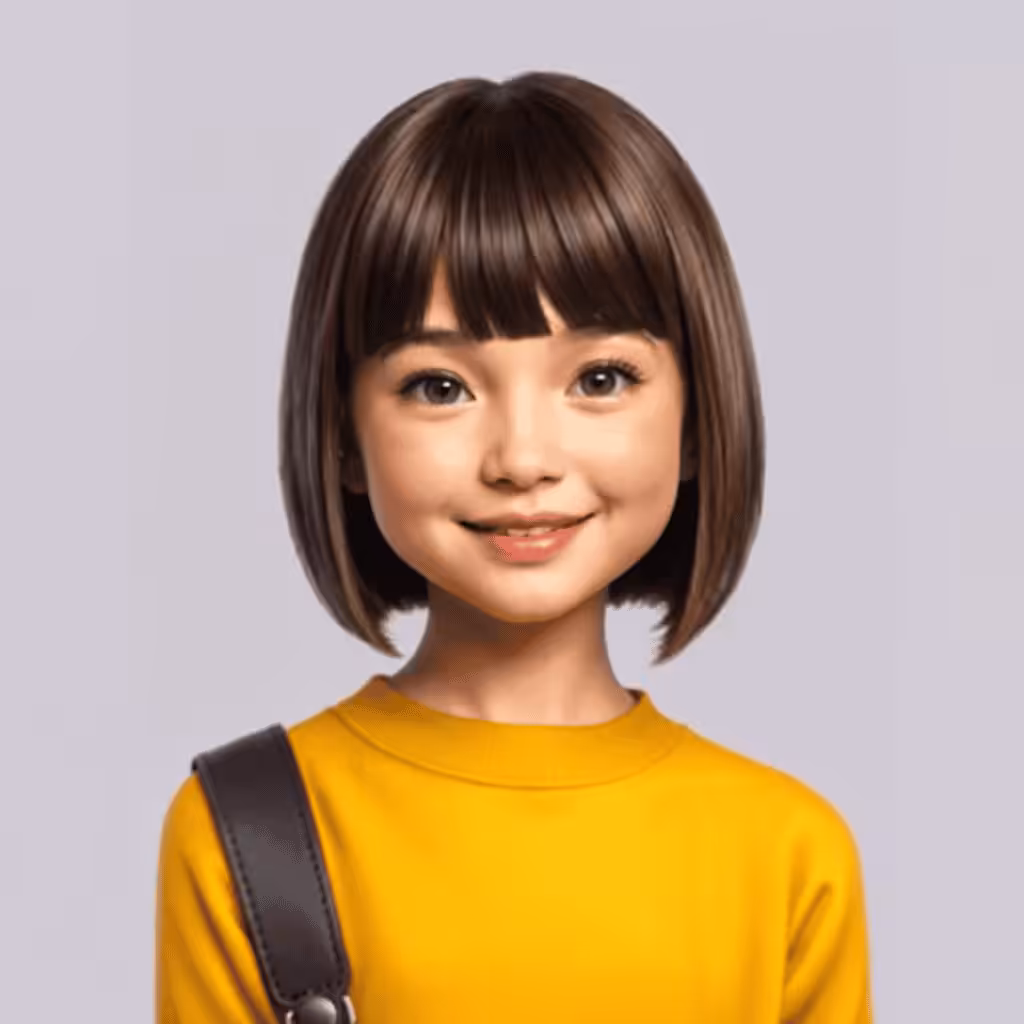 Straight Bob with Bangs for Girls Short Hairstyles and Haircuts for Girls