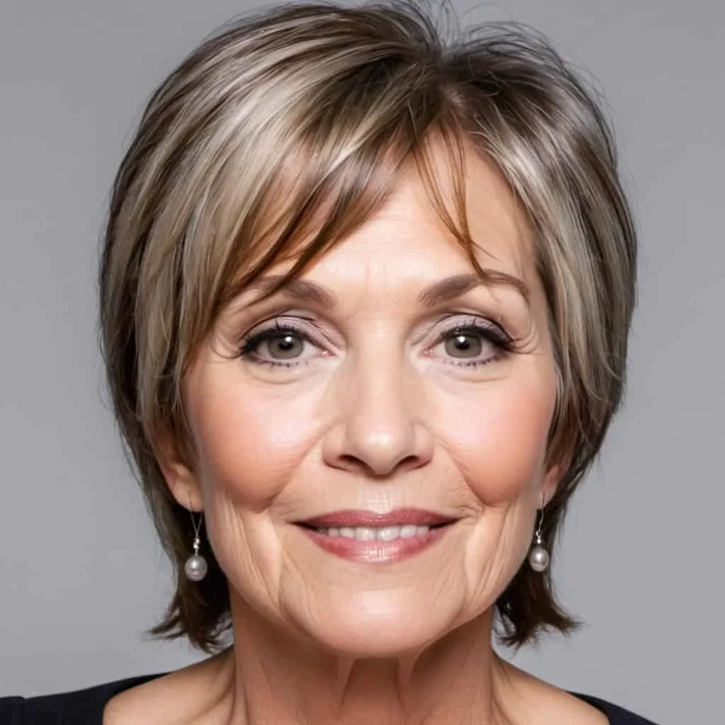 Straight and Face-Framing Modern hairstyles for women over 50