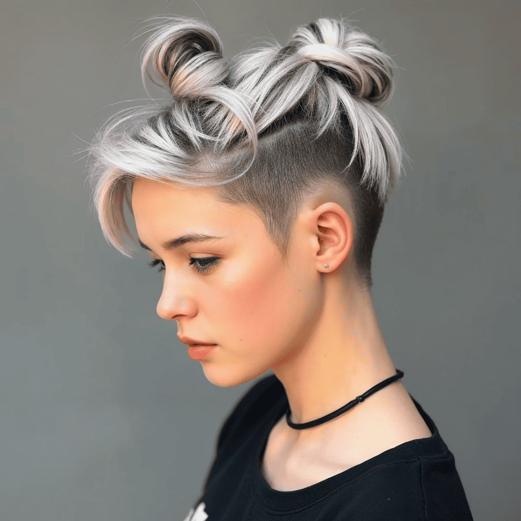 Striped And Bleached Emo Hairdo Emo hairstyles for girls