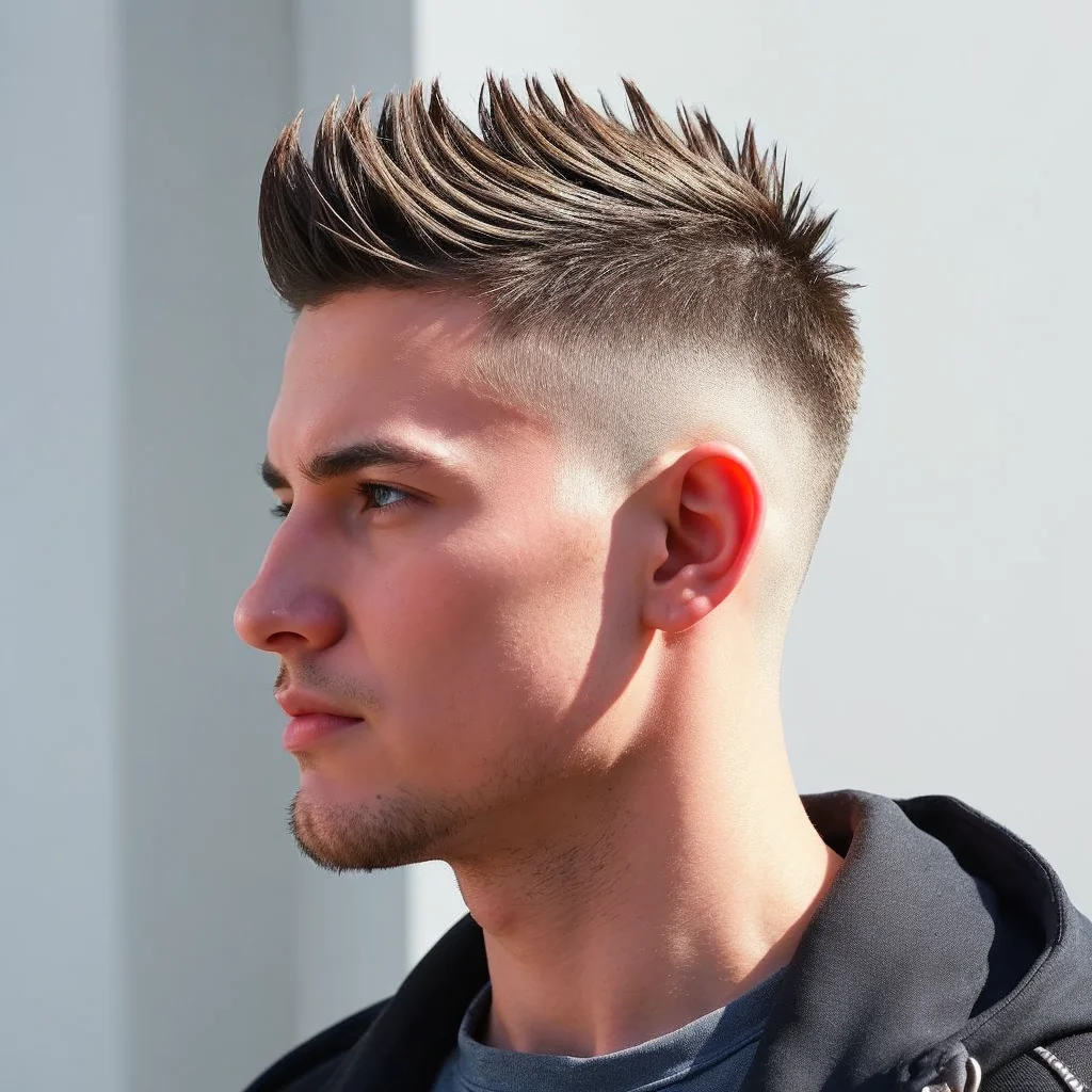 Tapered Hard Part Spikes for Men Short Haircuts for Men