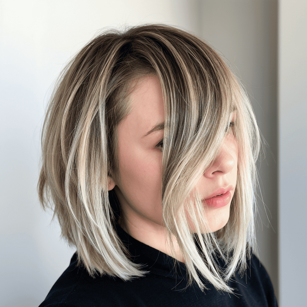 Three Tone Emo Layers Emo hairstyles for girls
