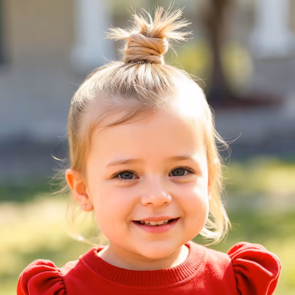 Top Knot Easy Hairstyles For Baby Girls Baby girl hairstyles