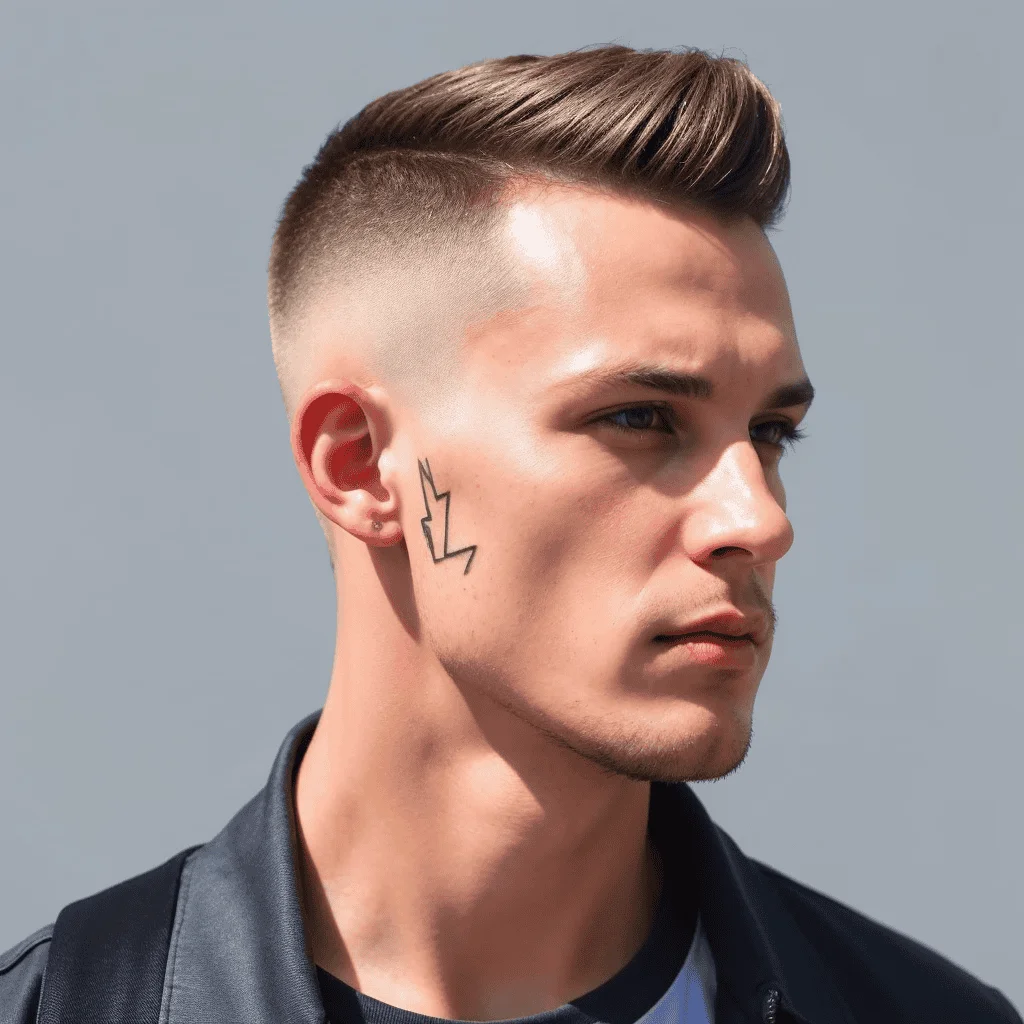 Trendy Lightning Bolt Design for Men Short Haircuts for Men