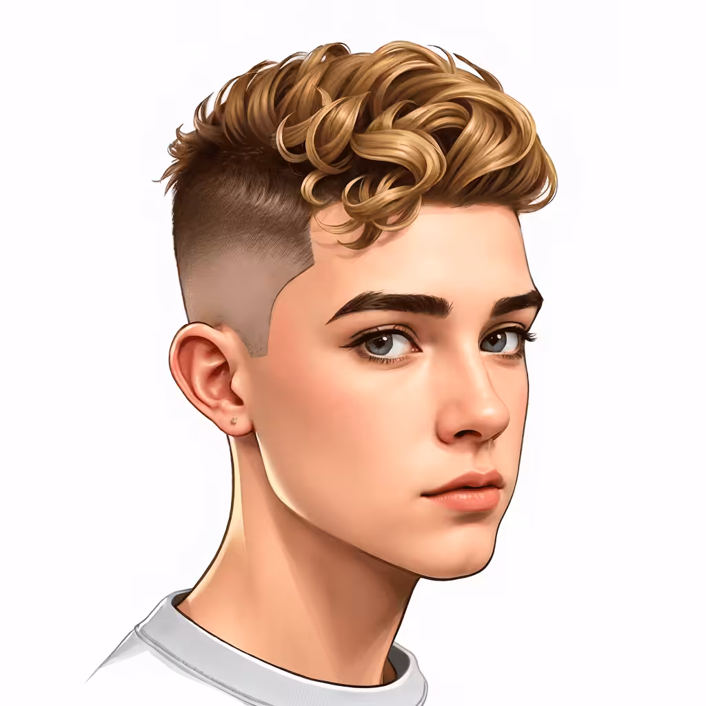 Undercut with Short Curls haircut Celebrity Hairstyles and Haircuts For Teenage Boys
