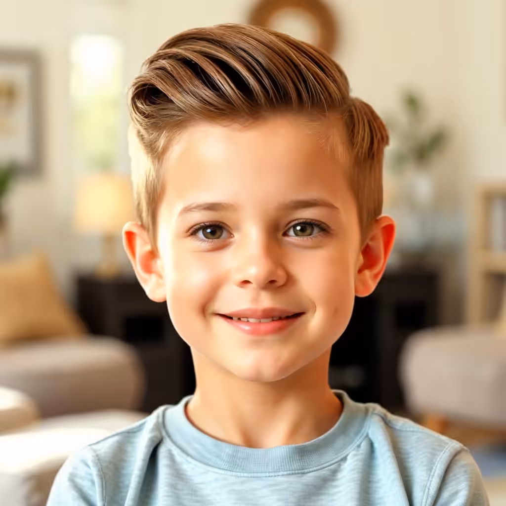 Wavy Slick Back Baby boy haircuts