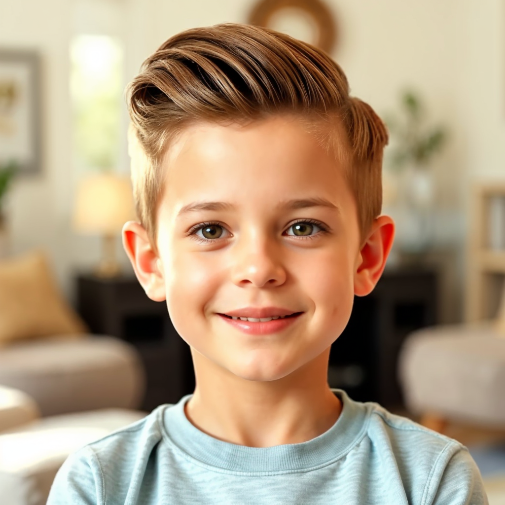 Wavy Slick Back Baby boy haircuts