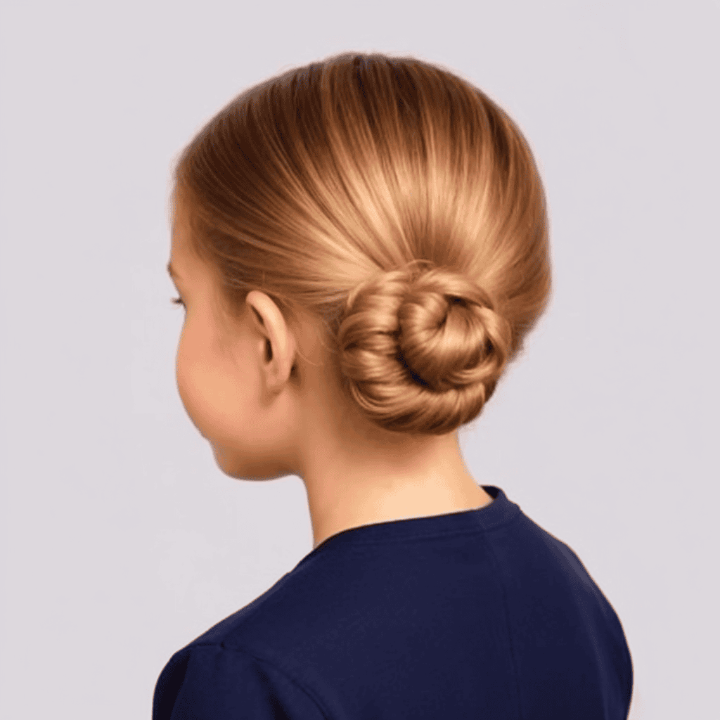 classic chignon haircut Flower girl hairstyles