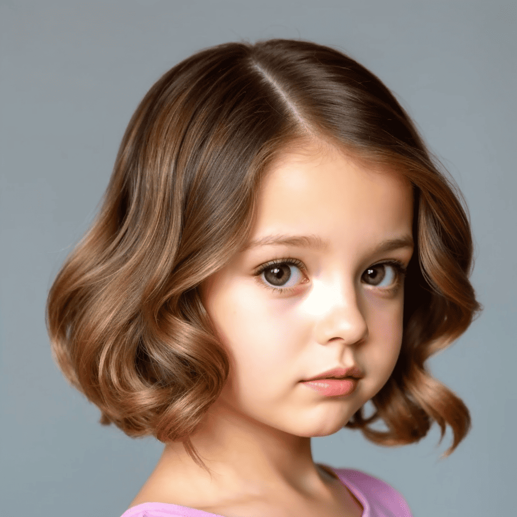 Glossy Waves Flower girl hairstyles