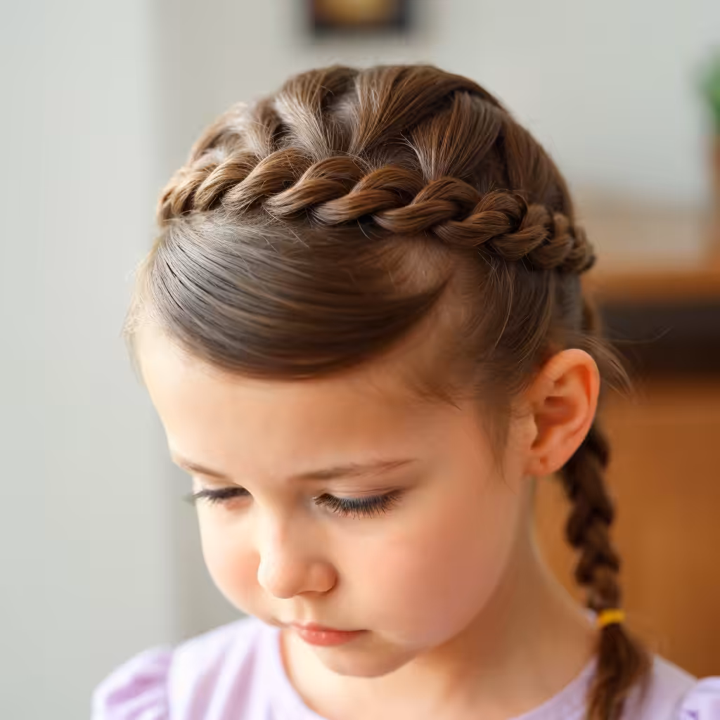 Horizontal Braid Baby girl hairstyles