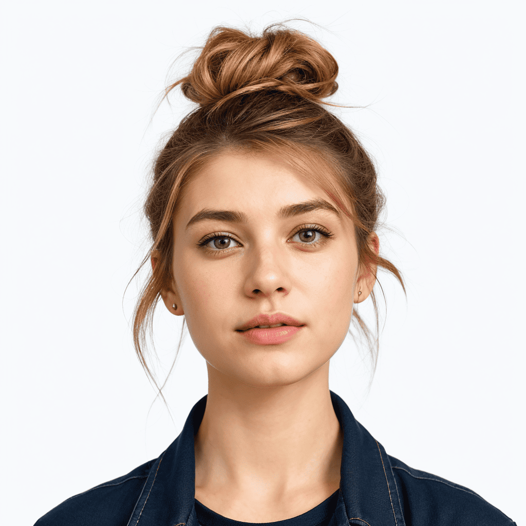 messy top knot haircut Short haircuts for girls