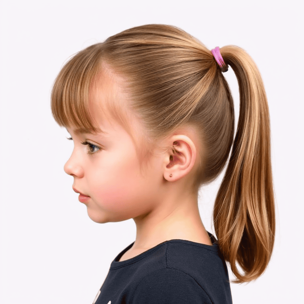 Side Ponytail Flower girl hairstyles 