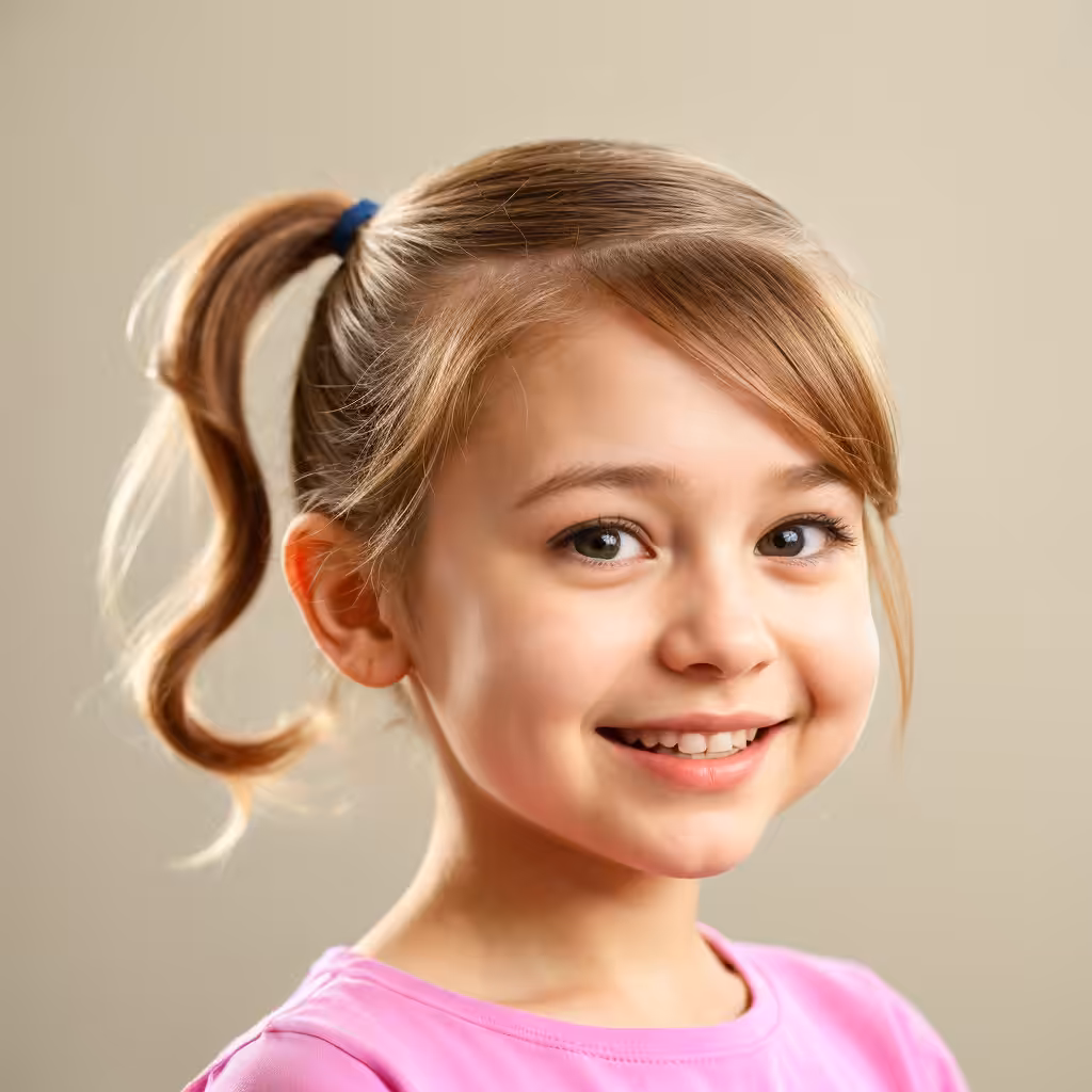 Side Single Ponytail Baby girl hairstyles