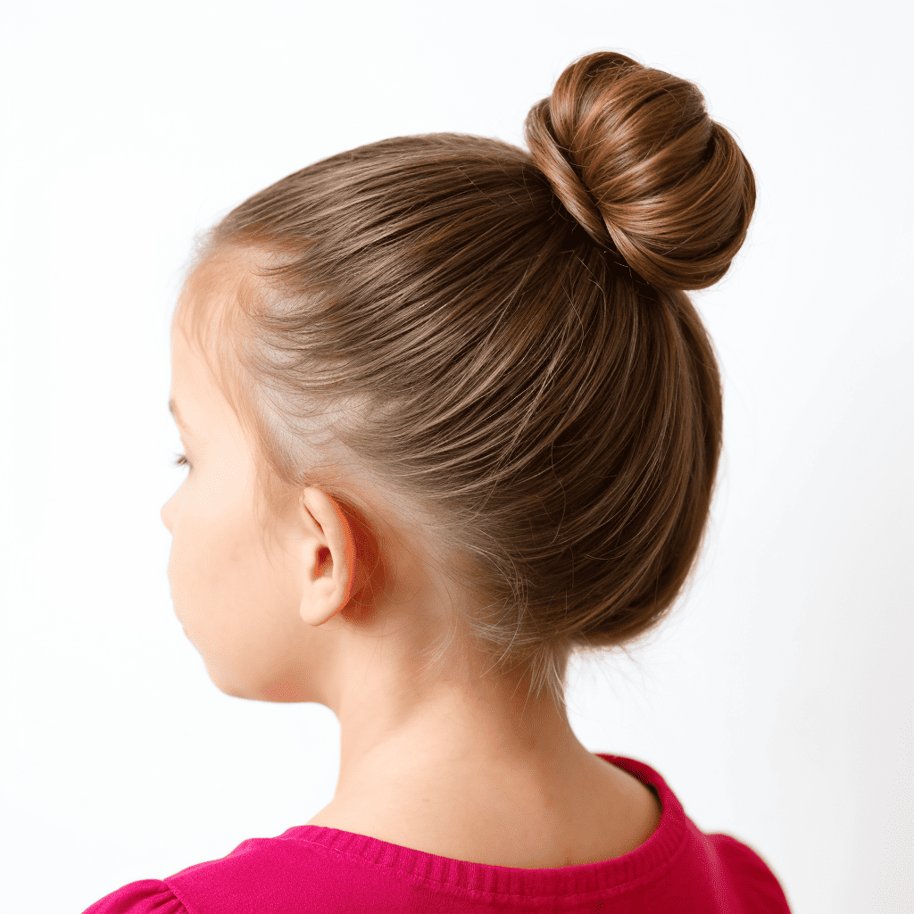Simple Bun Flower girl hairstyles