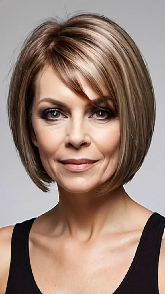 Asymmetrical Bob Hairstyles for Thin Hair For Women Over 60