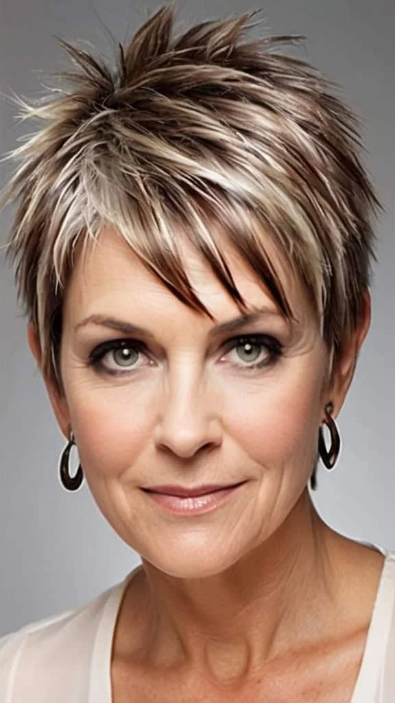 Asymmetrical Short Spike Short spiky haircuts for women over 60