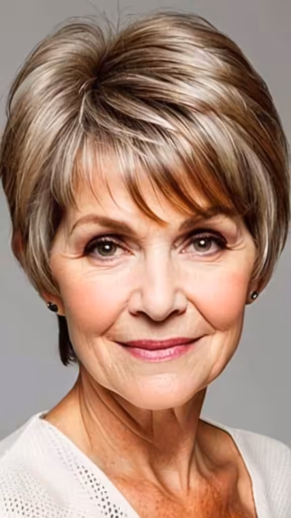 Asymmetrical Wedge Wedge haircuts over 60