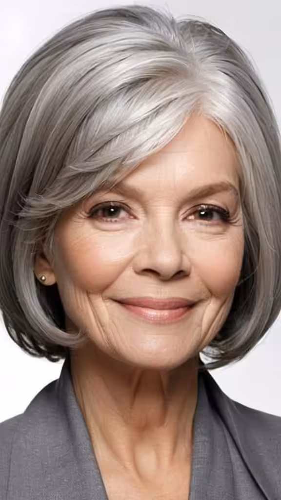 Beautiful Bob Gray Hairstyles For Women Over 70