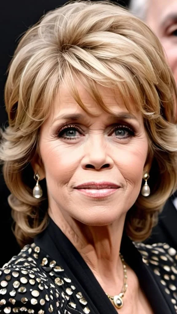 Blown-Out Hair Jane Fonda hairstyles