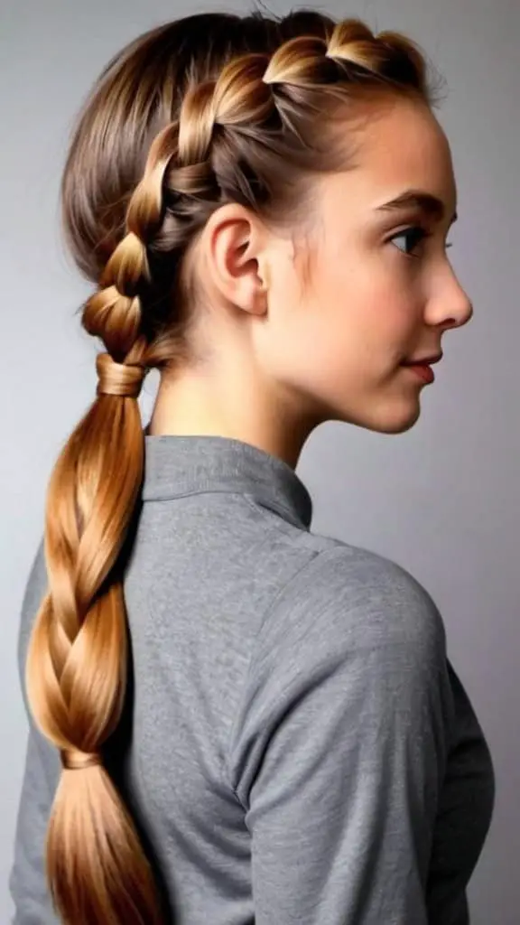 Braided Low Ponytail Braided Hairstyles for Thanksgiving for girls