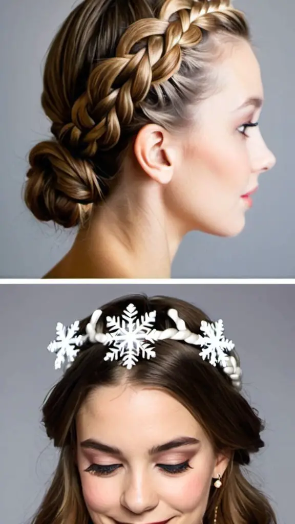 Braided Tiara Christmas Hairstyles for Women