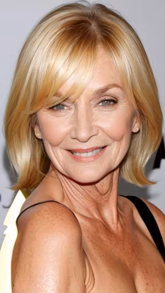 Buttery Blonde Blonde hair for older women