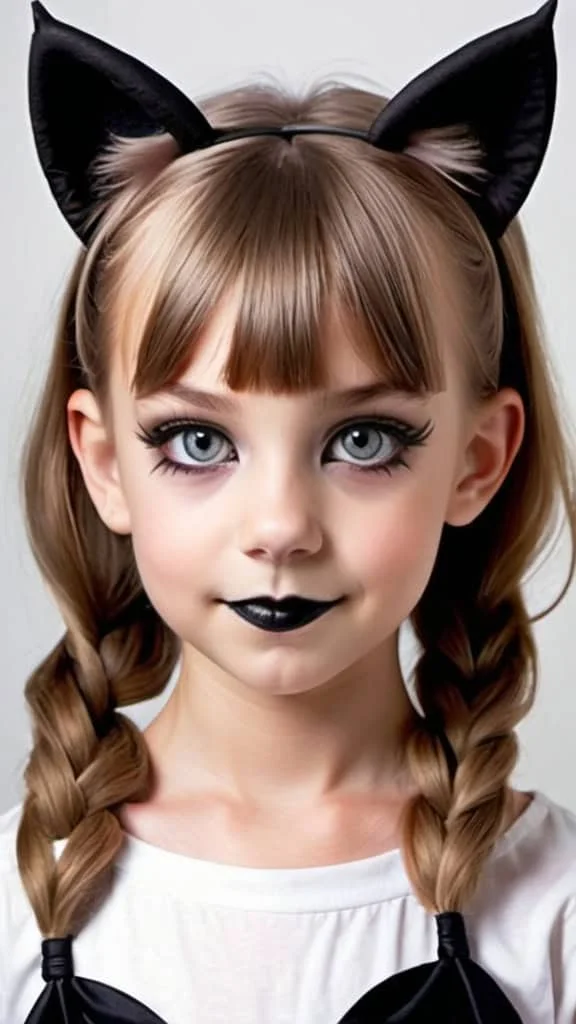 Cat Ears Hairstyle for Halloween hairstyles for Halloween for girls