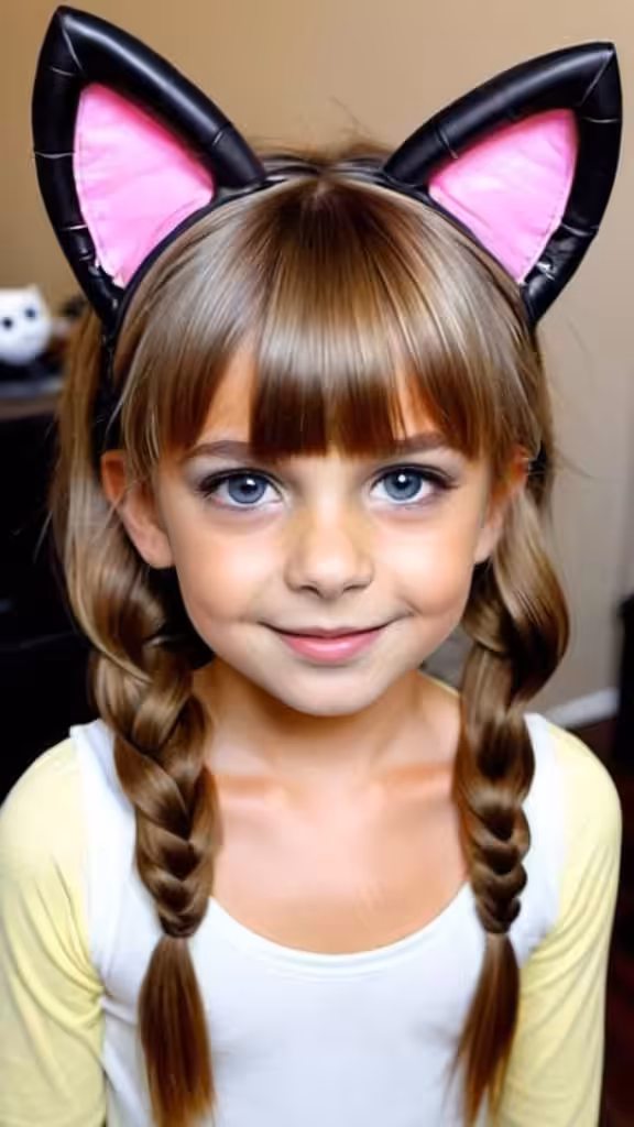 Cat Ears Hairstyle Hairstyles for Halloween for kids