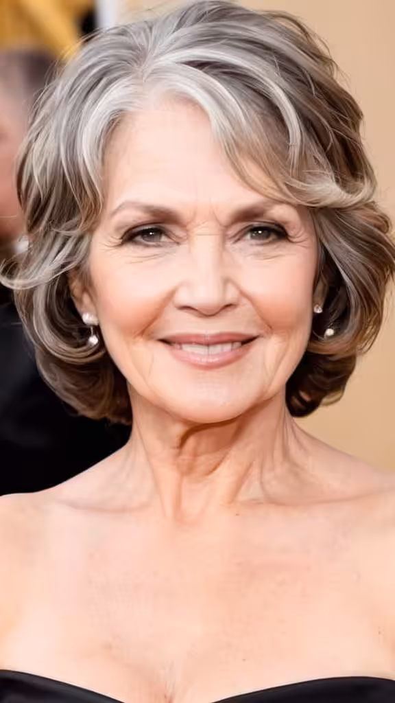 Chin-Length Waves Wavy Hairstyles For Women Over 60