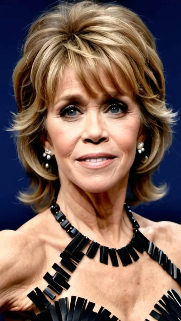 Choppy Fringe Jane Fonda hairstyles