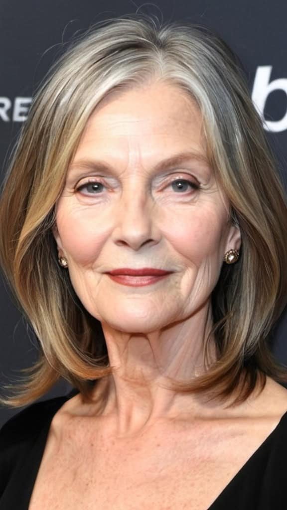 Classic Lob Long Hairstyles For Older Women