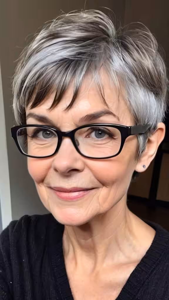 Classic Pixie with Bangs Hairstyles for women over 70