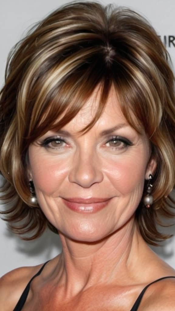 Classic Shag Wavy Hairstyles For Women Over 40