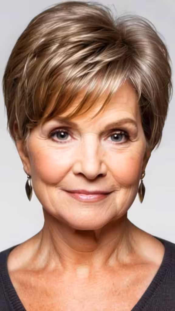 Classic Side-Swept Wedge Wedge haircuts over 60