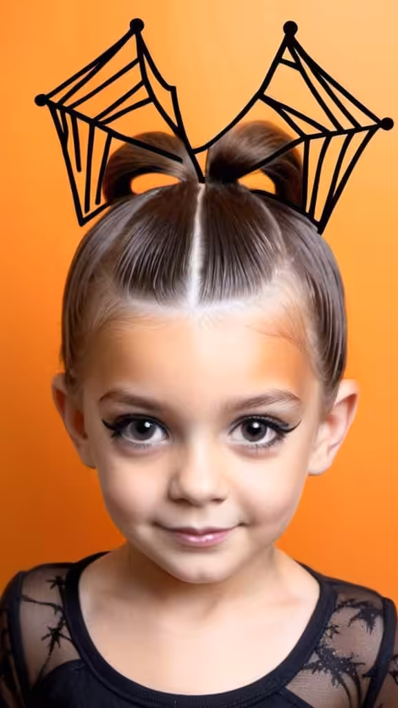 Cobweb Hairstyle Hairstyles for Halloween for kids