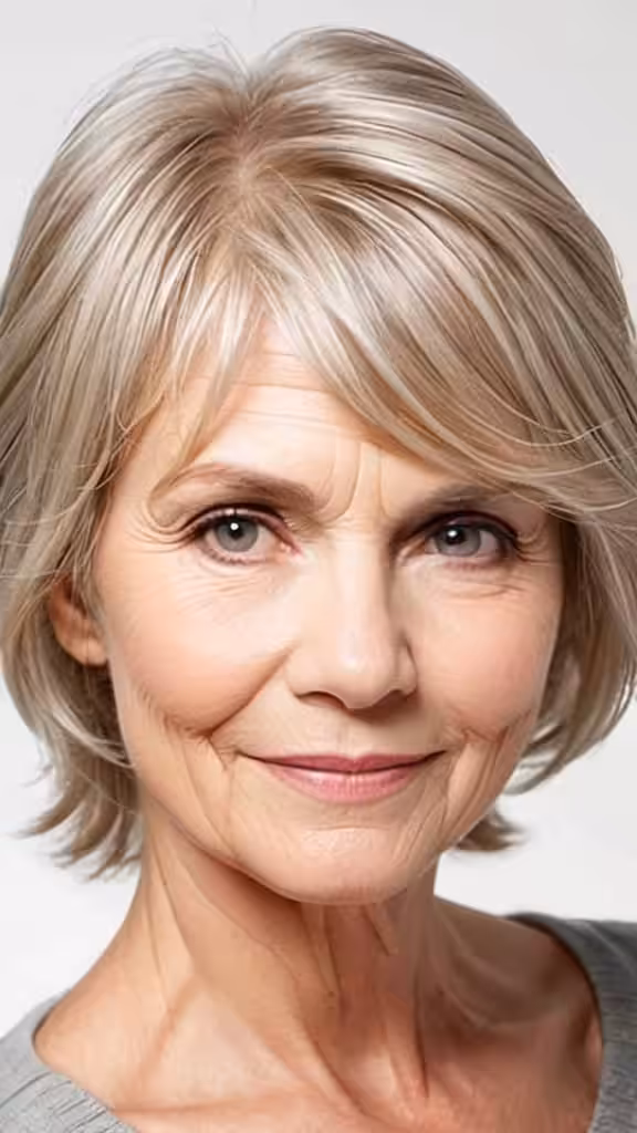 Cool Ash-blonde Color Blonde hair for older women